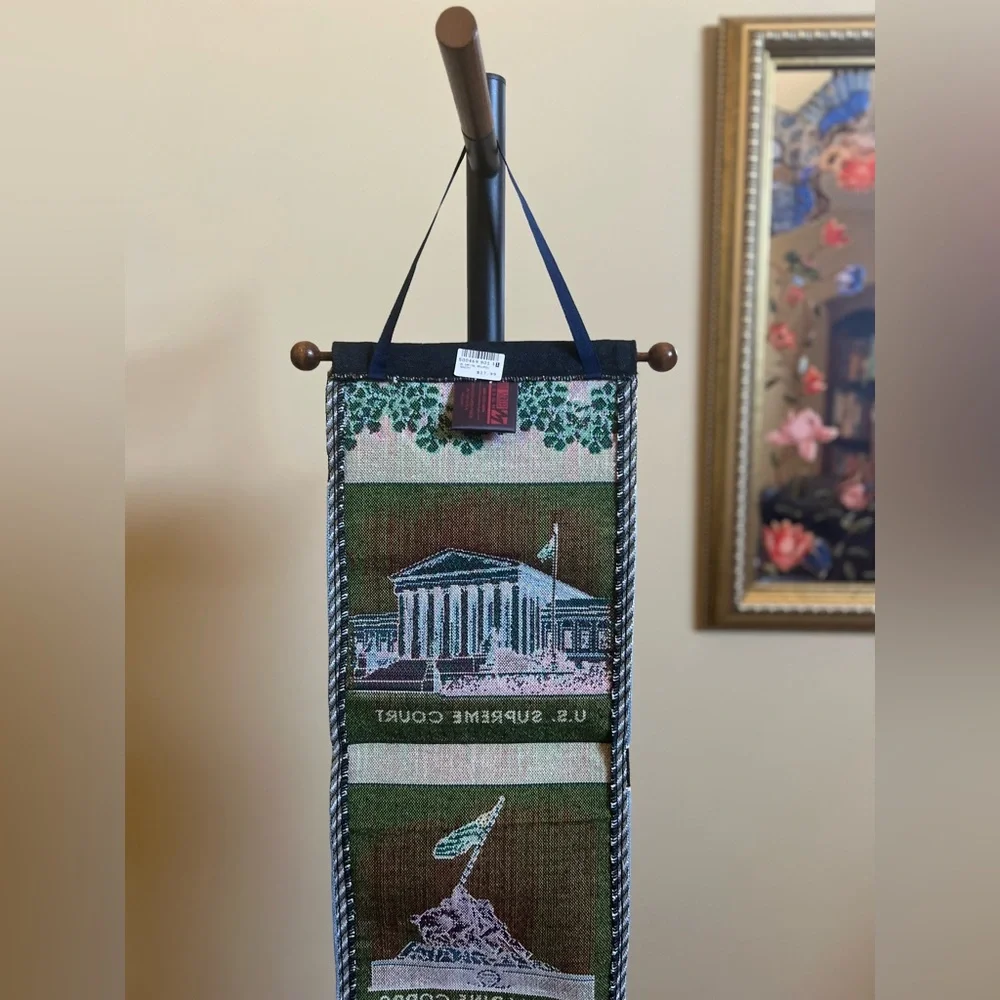 American Vintage Washington D.C. Tapestry Wall Decor Navy Green